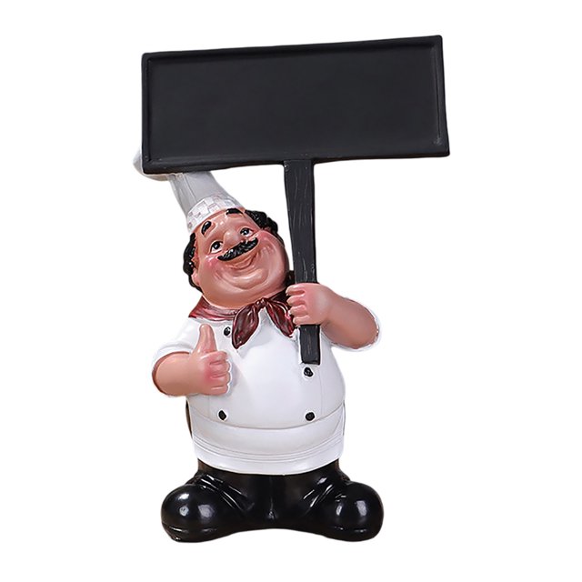 Hearth & Gear Chef Statue Resin Italian Chef Kitchen Decoration With Welcome Board Decoration Chef Welcome Sign Suitable For Home Bars Restaurants Coffee Mailbox Ornament Great Grandma Christmas