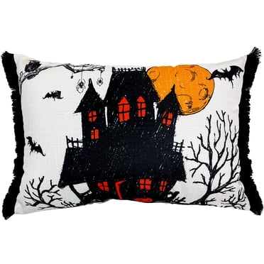 Way to Celebrate! Halloween Haunted House Decorative Pillow