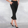 thumbnail image 2 of Penkiiy Women's High Waist Pull-On Flared Tummy Control Pants, Black, M, 2 of 7