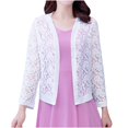 thumbnail image 1 of Timegard Lightweight Cardigans for Women Plus Size Hollow out Open Front Long Sleeve Lace Fall Jacket, 1 of 2