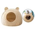 thumbnail image 3 of DOLITY Cat Bed, Semi-closed, Round, Flat Bottom, Indoor, Nest, Cat Cage, Washable Hide, S, 3 of 8