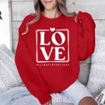 thumbnail image 4 of Penkiiy Chandails en Molleton de la Saint-Valentin pour Femmes - Mignon Chandail en Molleton de la Saint-Valentin Décontracté Cœur Pull-Over Rouge S, 4 of 7
