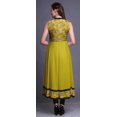 thumbnail image 4 of Bimba Robe Anarkali Aquarelle Jaune pour Femmes Kurti Imprimé Ethnique Indien Longue Kurta Robe de Soirée X-Small, 4 of 6