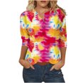 thumbnail image 1 of Birdeem Blouse Mode Femme Manches Trois-Quarts Col en V Imprimé de Pâques Ample, 1 of 5
