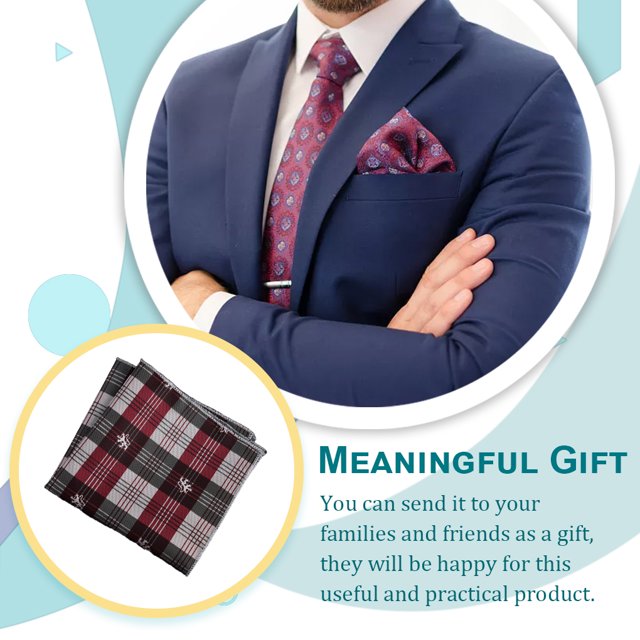 Male Handkerchief Supple Hand-made Hand Shopping Use Hand Towel Business Wedding Party Suit Embroidery Pattern Pocket Square for Shopping Style 15