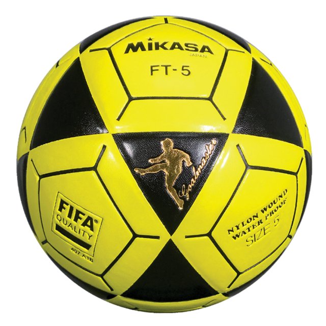 Mikasa FT5 Goal Master Soccer Ball, Black/Yellow, Size 5