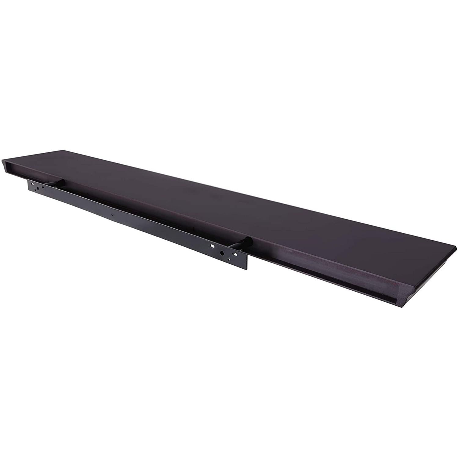 Kiera Grace Functional & Decorative Bristol Aston Floating Wall Shelf For Home & Office, 8"L x 48"W x 1.5"H, Brown