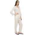 thumbnail image 3 of Bimba Chemise Imprimée Blanc Cassé à Boutons avec Pantalon de Pyjama à Taille Élastique-6, 3 of 6
