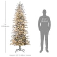 thumbnail image 3 of HOMCOM 7' Flocked Arctic Fir Artificial Christmas Tree w/ 350 Clear Lights, 3 of 10