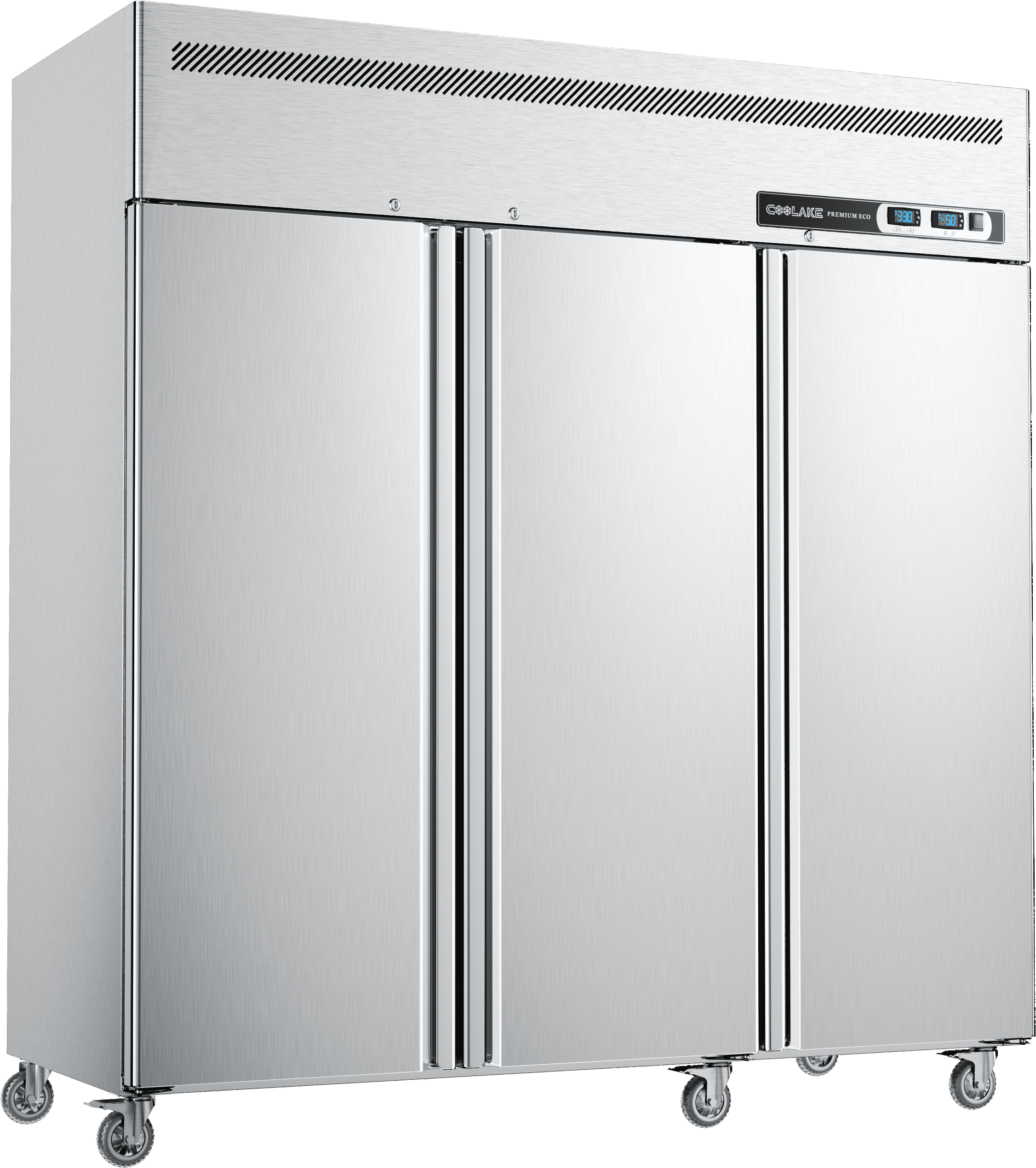 Coolake Commercial Refrigerator and Freezer Combo, 72" W Dual Temperature Zones, 54 Cu.ft 3 Door