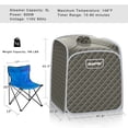 thumbnail image 4 of Portable Steam Sauna w/ 9-gear Adjustable Temperature & Herbal Box Grey, 4 of 9
