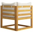 thumbnail image 5 of vidaXL 9 Piece Garden Lounge Set with Cushion Cream Solid Acacia Wood, 5 of 5