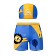 thumbnail image 1 of Tauxra Men's Swim Trunks with Printed Design Elastic Waist Drawstring Quick Dry for Swimming Beach Vacation 2 Piece Set Includes Swimsuit, 1 of 3