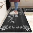 thumbnail image 1 of MeyJey Kitchen Rug Set of 2, Anti Fatigue Kitchen Mat 2 Pieces, Non Skid Waterproof Cushioned Floor Mat and Runner Rug, 17"x28"x0.4"+17"x59"x0.4", Black, 1 of 6
