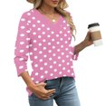 thumbnail image 4 of Fewfanhot Hauts pour Femmes à Manches 3/4, Mode d'Automne, Tunique à Col en V, Tenue de Bureau Décontractée, Chandail à Enfiler, 4 of 9
