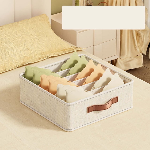 Foldable Fabric Underwear Storage Box - Drawer organizer for Undergarments Multi-Compartment Closet organizer Space Saving Wardrobe, JKODE