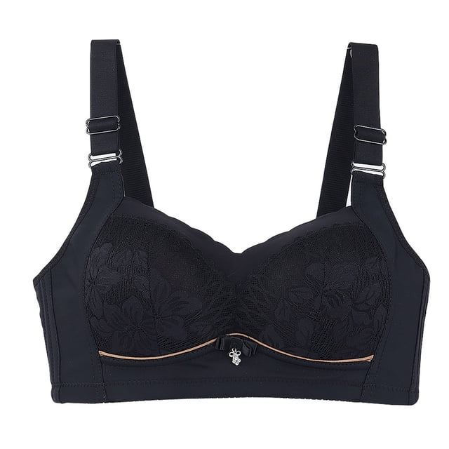 EQWLJWE Woman's Large Size Comfortable Breathable Bra Underwear No Rims True Bras For Women