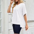 thumbnail image 3 of T-shirts à Manches Courtes pour Femmes Été Col Rond Décontracté Mode T-Shirt Basique Vêtements Mignons Tenues Tendance, 3 of 6
