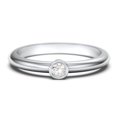 thumbnail image 1 of Bague Classique à Pierre de Naissance Sertie Clos - Zircon Cubique / Topaze Blanche (Avril), 1 of 4