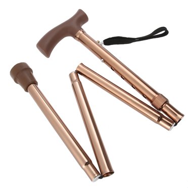 Ccdes Bâton de Marche pour Aveugles, Bâton de Marche Pliable en Alliage pour la Sécurité des Aînés, Canne de Guidage pour Aveugles, Béquille en Bronze à Longueur Ajustable, Bâton de Marche