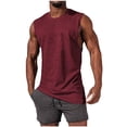 thumbnail image 1 of Timegard Tank Tops Men Solid Color Crewneck Basic Tee Comfy Sleeveless Fitting Casual Shirts Top Athletic, 1 of 5