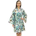 thumbnail image 1 of Bimba Floral Printed Bridal Full Sleeve Kimono Robe With Belt Coverup Wrap - 22, 1 of 1