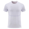 thumbnail image 1 of asjyhkr Mens Compression Shirts Short Sleeve Quick Drying Gym Athletic Base Layer Sport Undershirts, 1 of 8