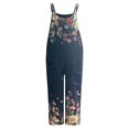 thumbnail image 3 of Salopette Pantalon Mode pour Femmes, Combishort Imprimé à Boutons, Combinaison à Bretelles, 3 of 5