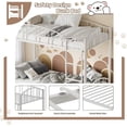 thumbnail image 4 of Bingirl White Metal Twin - Over - Twin Bunk Bed: Heavy - Duty Frame with Arched Guardrail and Safety Ladder for , Space - Saving, No Box Spring Needed, 4 of 5