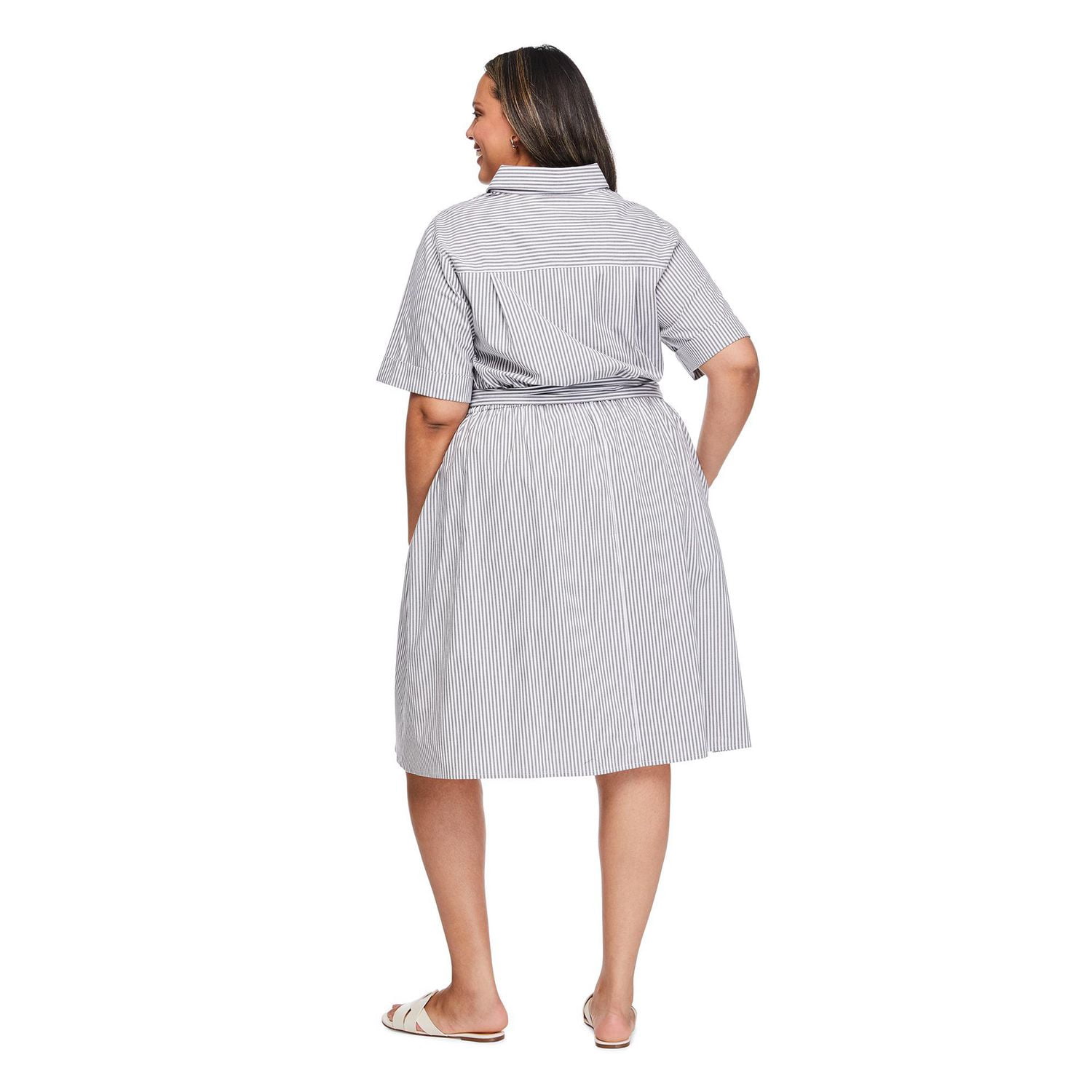 Robe chemise mi-longue Lane Bryant Plus pour femmes