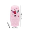 thumbnail image 3 of LSLJS Russian Nesting Dolls Easter Five Layer Robbit Set Crafts Children's Day Easter Gift Gift Toys, Easter Gifts Easter Decorations, 3 of 6