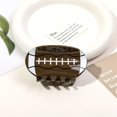 thumbnail image 4 of Geometric Rugby Hair Clips Rugby Hair Clips Shape Hair Jaw Clips American Football Hair Clips Non Slip Sports Hair Barrettes Strong Hold Hair Styling Accessories For Wom, Polyester Hair Clip, 4 of 7