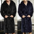 thumbnail image 3 of Fashion Mens Cotton Terry Cloth Bathrobe Shawl Collar Velour Spa Robe, 3 of 5