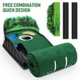 thumbnail image 1 of Golf Putting Mat, 3-Hole Portable Practice Green, Indoor Outdoor Training Aid, Realistic Roll Simulator, Compact Design for Home Office Skill Improvement, 1 of 5