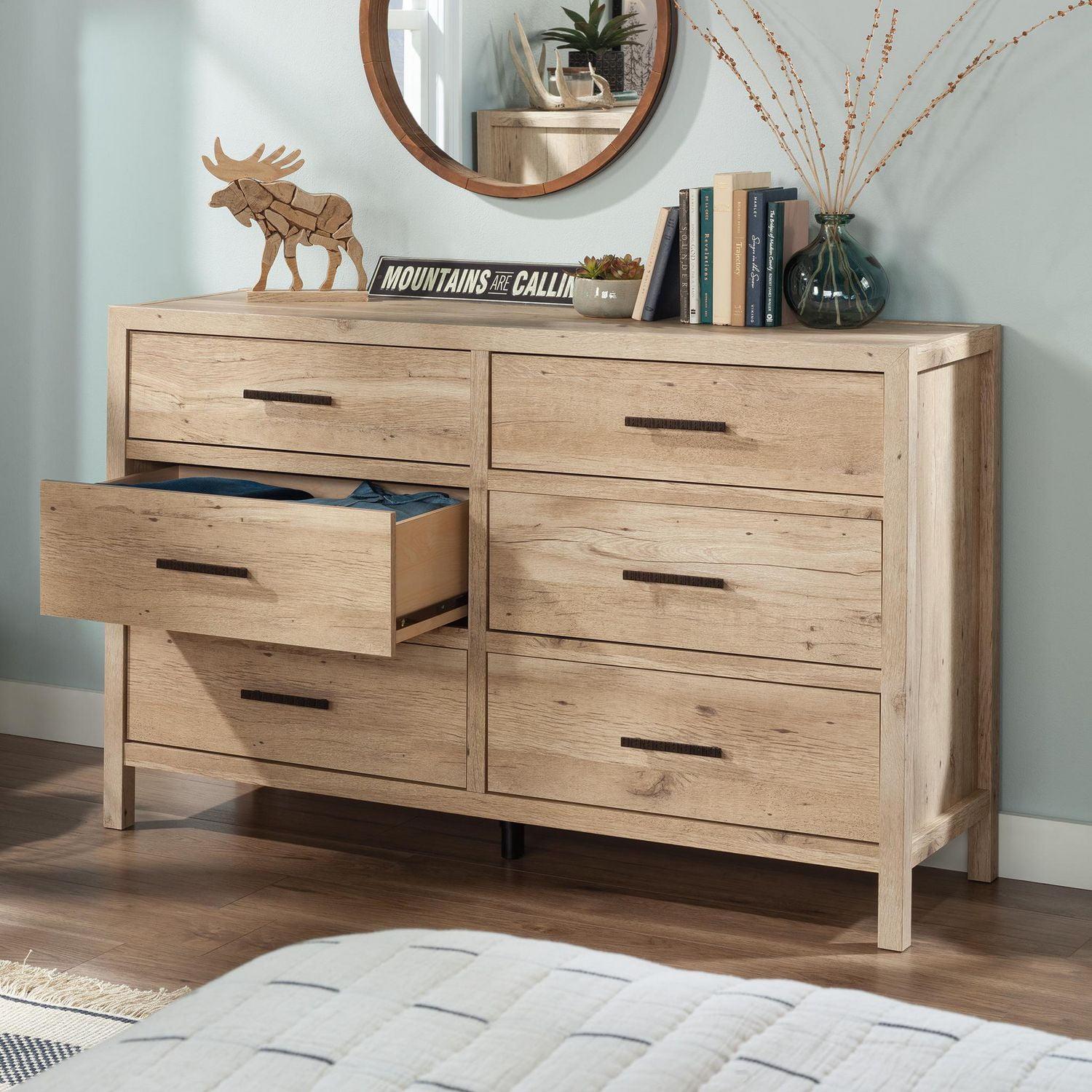 Sauder Pacific View® Dresser, Prime Oak, 433563