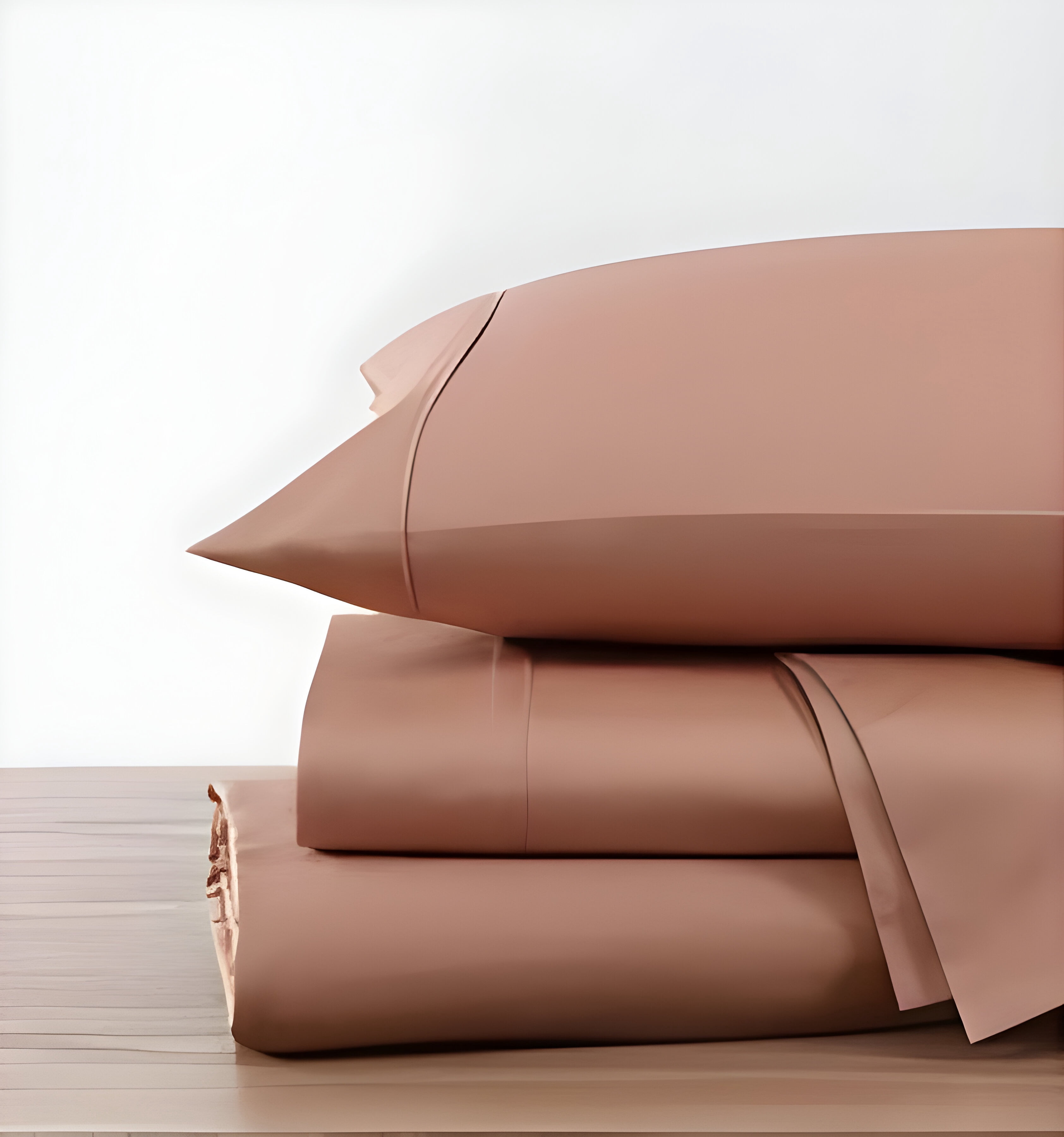 Kindlier 100% Organic Cotton Sheet Set – Deep Pocket Bedding Set Full, Light Brown