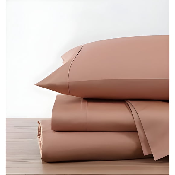 Kindlier Ensemble de Draps 100 % Coton Biologique – Ensemble de Literie à Poches Profondes Très Grand, Brun Pâle