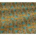 thumbnail image 5 of oneOone Viscose Jersey Fabric Leaves & Floral Block Printed Fabric 1 Yard 60 Inch Wide, 5 of 5