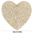 thumbnail image 3 of MVRLSH Kitchen Placemats Love Heart Placemats Valentines Day Table Decorations For Wedding Night Anniversary PVC Table Cup Mats 15 Inch, 3 of 9