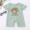 thumbnail image 2 of Baby Romper Letter Rainbow Print Crew Neck Short Sleeves Breathable with Bottom Snaps Jumpsuit, 2 of 7