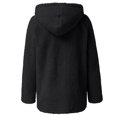 thumbnail image 4 of Womens Fuzzy Fleece Jackets 2023 Clearance Solid Zipper Sharpa Coat Fall Winter Warm Thick Hooded Jacket with Pockets, 4 of 5