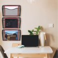 thumbnail image 4 of witspace Pocket Wall File Holder, Metal Wall Hanging File Frame, Mesh Hanging File Organizer, Vertical Wall Mounted Document Rack for Papers Folders Files Clipboard,Black, 4 of 5