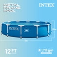 thumbnail image 2 of Intex Piscine hors Terre en Métal avec Pompe, Cartouche de Filtre, Lot de 6, et Couvercle, 2 of 11