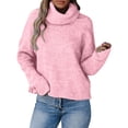 thumbnail image 2 of EGNMCR Chandails pour Femmes Chandail d'Hiver de Noël à Col Rond Manches Longues Tricoté Ample, 2 of 6