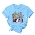 thumbnail image 2 of Meichang Mama Chemises pour Femmes Rétro à Fleurs Mama à Lettres Imprimées T-Shirt Fête des Mères Manches Courtes Col Rond T-Shirt Graphique Maman T-Shirt Décontracté Hauts, 2 of 7