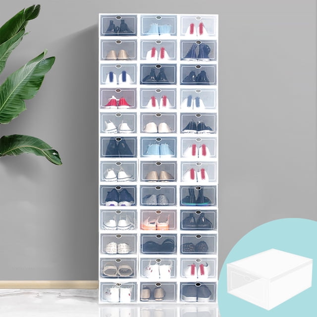 TopLLC Shoe Rack, Shoe Rack Organizer Transparent Shoe Box Plastic Shoe Box Shoe Organiser Shoe Box Organiser Transparent Shoe Rack Drawer Shoe Boxes Transparent Shoe Storage