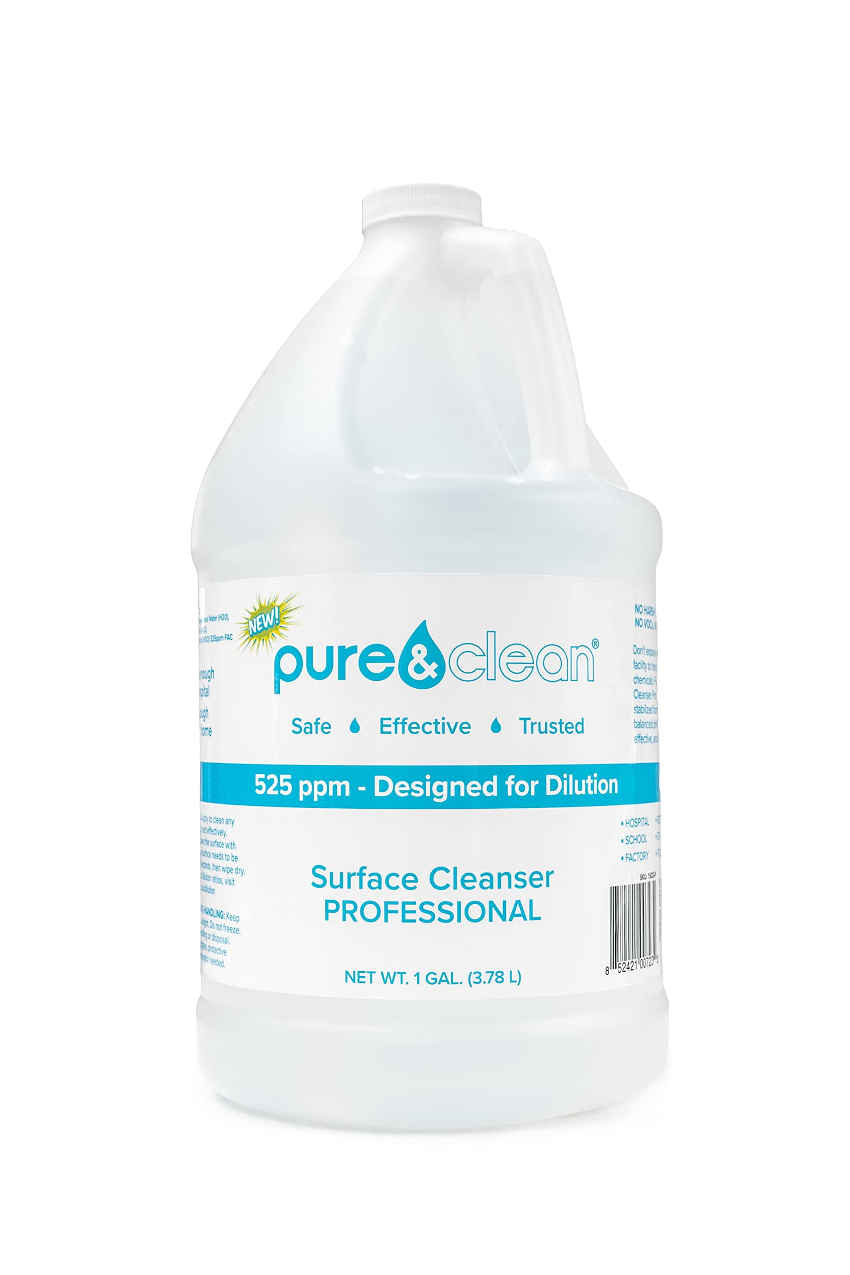 PURE & CLEAN Multi Surface Cleaner Hypochlorous Acid Cleaning Solution Powerful HOCl for Use On Most Any Surface All Purpose Clea