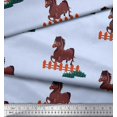 thumbnail image 3 of Soimoi Tissu Popeline de Coton Imprimé Cheval pour Enfants, Tissu au Mètre, 42 Pouces de Large, 3 of 3