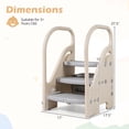 thumbnail image 3 of Gymax Toddler Step StoolAdjustable 3-Step Helper Stool w/ Safety Handles&Non-slip Pad, 3 of 10