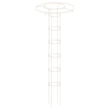Assembled Umbrella-shaped Flower Stand And Pergola-white, Total Height 210cm, Diameter 25cm